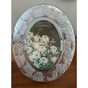 Crystal Clear Signatures Chrysanthemum Oval Picture Frame for 5x7 Photo